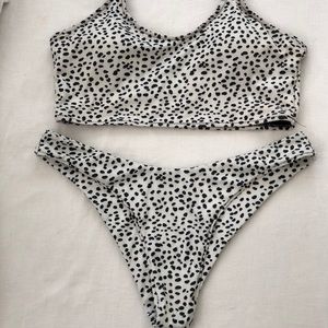 Spotted Black and White Bikini